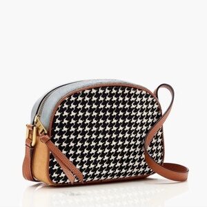 J Crew Devon cross-body houndstooth purse handbag bag